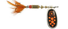 Minnow Mepps Comet Black Fury Mouche AG Orange №2